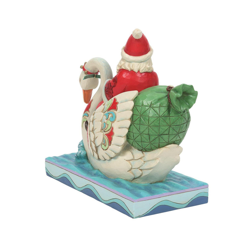 Santa Riding a Swan - Figurine