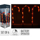 Lighted Candy Canes - 6 Pack - 18 Inches tall