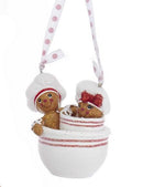 Gingerbread in Cup Ornament -  Large Cup - The Country Christmas Loft