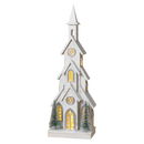 The Lighted Wooden Holiday Church - 28 Inches tall - Decor - by Gerson