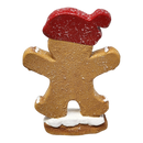 Gingerbread Cookie Figurine - Santa Hat Boy