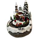 B/O Lighted Musical Village with Moving Train Church (ETL Adaptor Included)