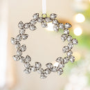 5-Inch Antique Silver Gem Wreath Ornament - Christmas >> Ornaments >> Metal - by Park Hill Collections - view 3