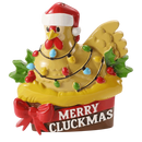 Merry Cluckmas  Ornament - Christmas >> Ornaments >> Animals - by Polar X Ornaments
