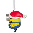 Minions Bob in a Santa Hat Ornament - Licensed - by Hallmark - view 2