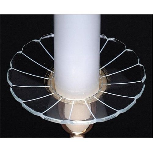 Single Glass Bobeche - Fancy Segmented