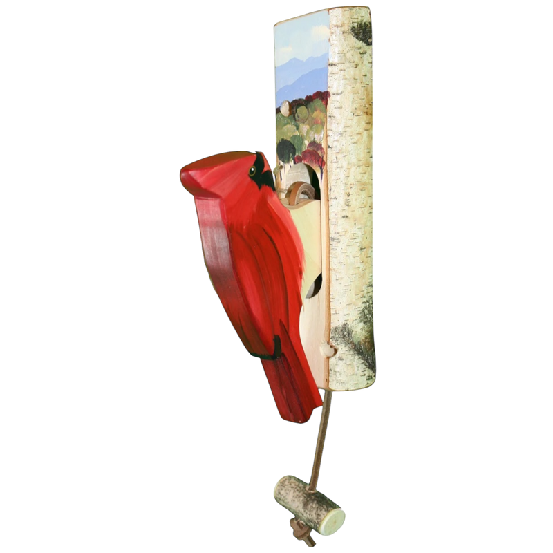 Wooden Bird Door Knockers - Cardinal