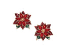 Brilliant Crystal Poinsettias Earrings - Gift Shoppe >> Jewelry >> Earrings - by Periwinkle By Barlow