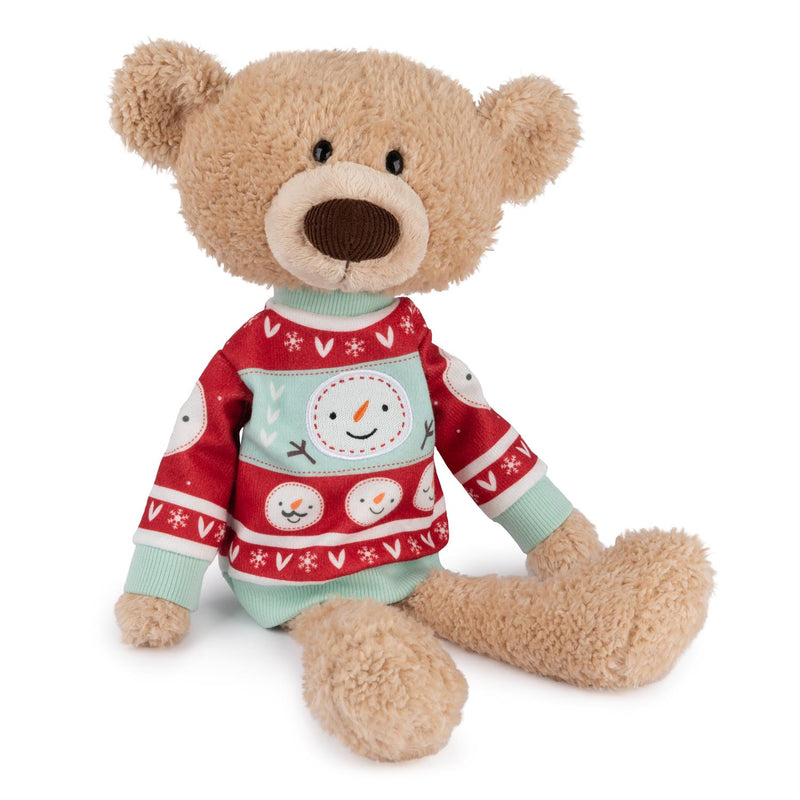 Sleigh Toothpick Bear with Holiday Sweater - The Country Christmas Loft