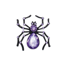 Purple Crystal Spider Pin