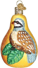 Partridge in a Pear Glass Ornament - Christmas >> Ornaments >> Birds - by Old World Christmas - view 2