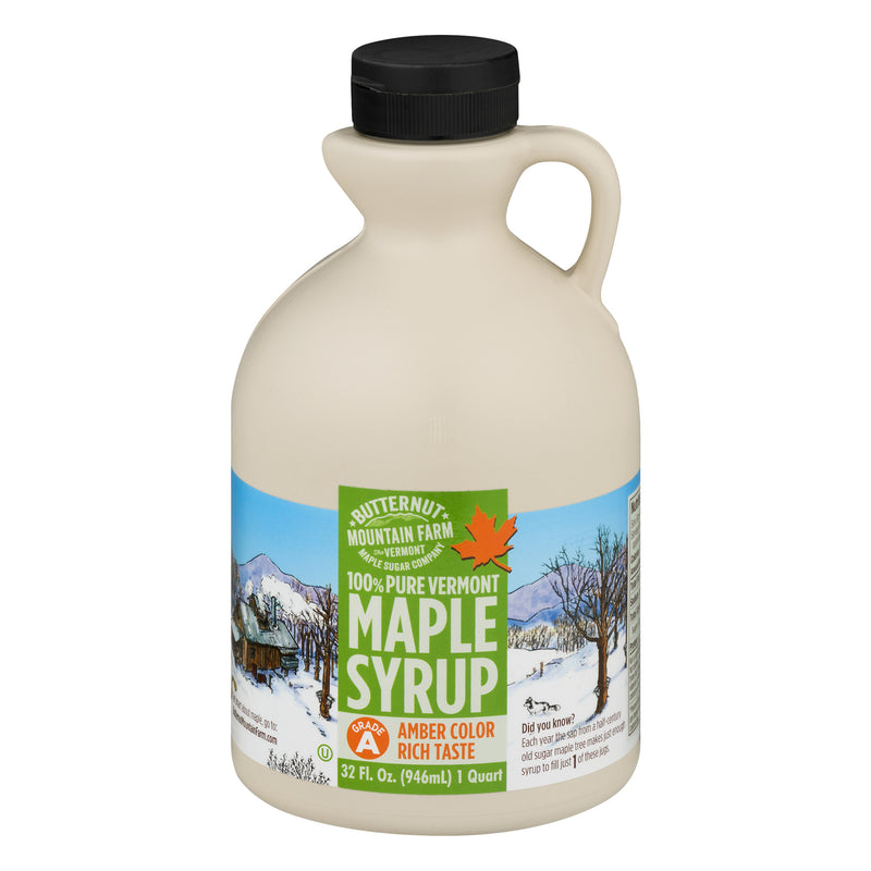 Vermont Maple Syrup  Grade A Amber Color Rich Taste -  1 Quart Plastic Jug