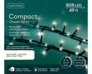 Compact Micro Garland String Lights - 808 LED - Warm/Cool White - Black Wire