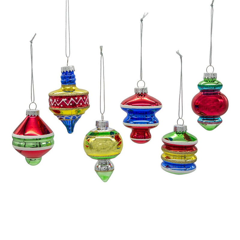 3.5" Glass Early Years Ornaments -  6 Piece Box