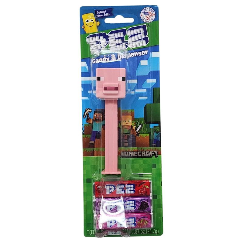 Minecraft PEZ Collection with 3 Candy rolls - Pig