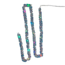 Silver Iridescent Tinsel Garland with Color-changing LEDs