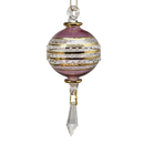 Crystal Pointed Globe Ornament - Soft Pink