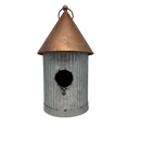 Copper / Galvanized Steel Hanging Birdhouse - Home & Living >> Garden - by Gerson