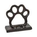 Cast Iron Paw Print Stocking Holder - Charcoal