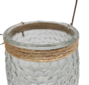 Pebbled Glass Candle Holder - 8 Inch