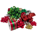 Holiday Ribbon And Bow Kit - Red/Green/Silver/Gold
