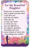Wallet Card - For My Beautiful Daughter