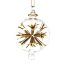 Pierced 3" Glass Ball - Gold