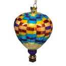 Glass Hot Air Balloon Ornament - Patchwork