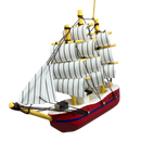 Schooner Red  Boat Ornament
