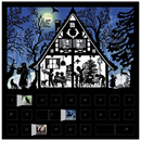 Warmth Within, Wonder Without: The Heart of Home at Christmas Silhouette Advent Card
