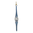 Outer Swirl Icicle Glass Ornaments - Blue - Clear Center - Egyptian Glass - by Egyptian Museum