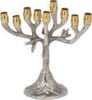 Silver Menorah - Tree Design