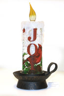 Spinning Lighted Holiday Candle Waterglobe - - The Country Christmas Loft