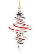 Peppermint Swirl Egyptian Glass Ornament