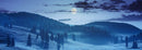 The Spooky Mountain Landscape Background - 39 x 14 inch