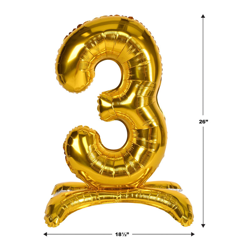 Self-Standing 26 Inch Balloon - Number "3"