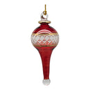 Lattice Glass Ornaments With Gold Accents - Red Stretched Teardrop - Egyptian Glass - by Egyptian Museum
