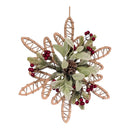 Botanical Snowflake 16 Inch Wall Ornament - Natural