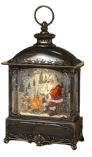 Enchanted Santa Snow Globe Lantern -