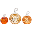 Lighted Handblown Mercury Glass Pumpkins - 3 Piece Set - Home & Living >> Lighting >> Novelty - by Gerson