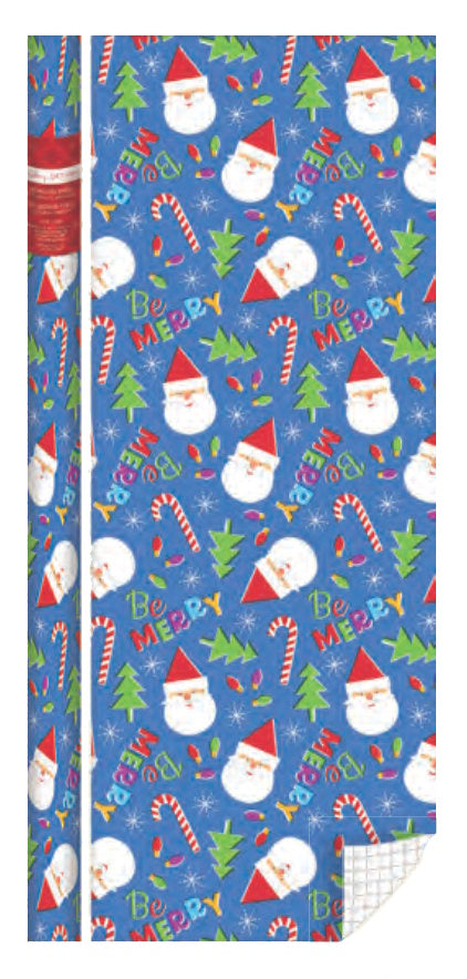 Merry Santa Roll Wrap - 30" x 168"