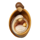 Modern Style Holy Family Carved Nativity - Color - 4.5 Inch