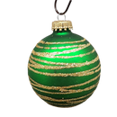Krebs Value Glass Ornament 4 pack - Red and Green Swirl
