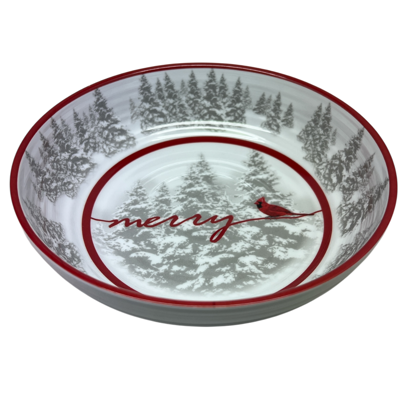 Merry Winter Scene Melamine Bowl