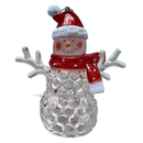3.75"LED Snowman With Red Hat Ornament
