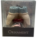 Christmas Mittens with Heart Ornament