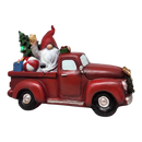 Festive Gnome's Lighted Truck Figurine
