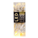 50-Light 5mm Warm White LED White Wire Light Set - Christmas >> Lighting - by Kurt Adler