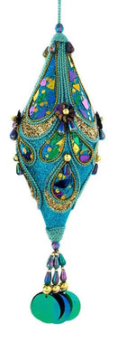 Peacock Finial-Shaped Ornament - Christmas >> Ornaments - by Kurt Adler