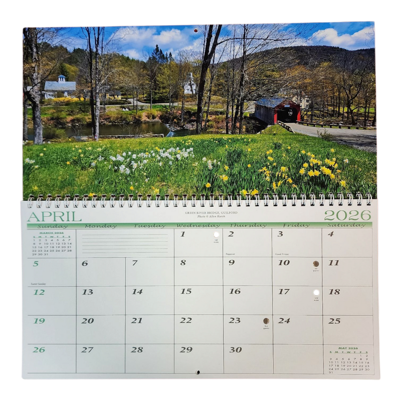 2026 Covered Bridges Panoramic Wall Calendar